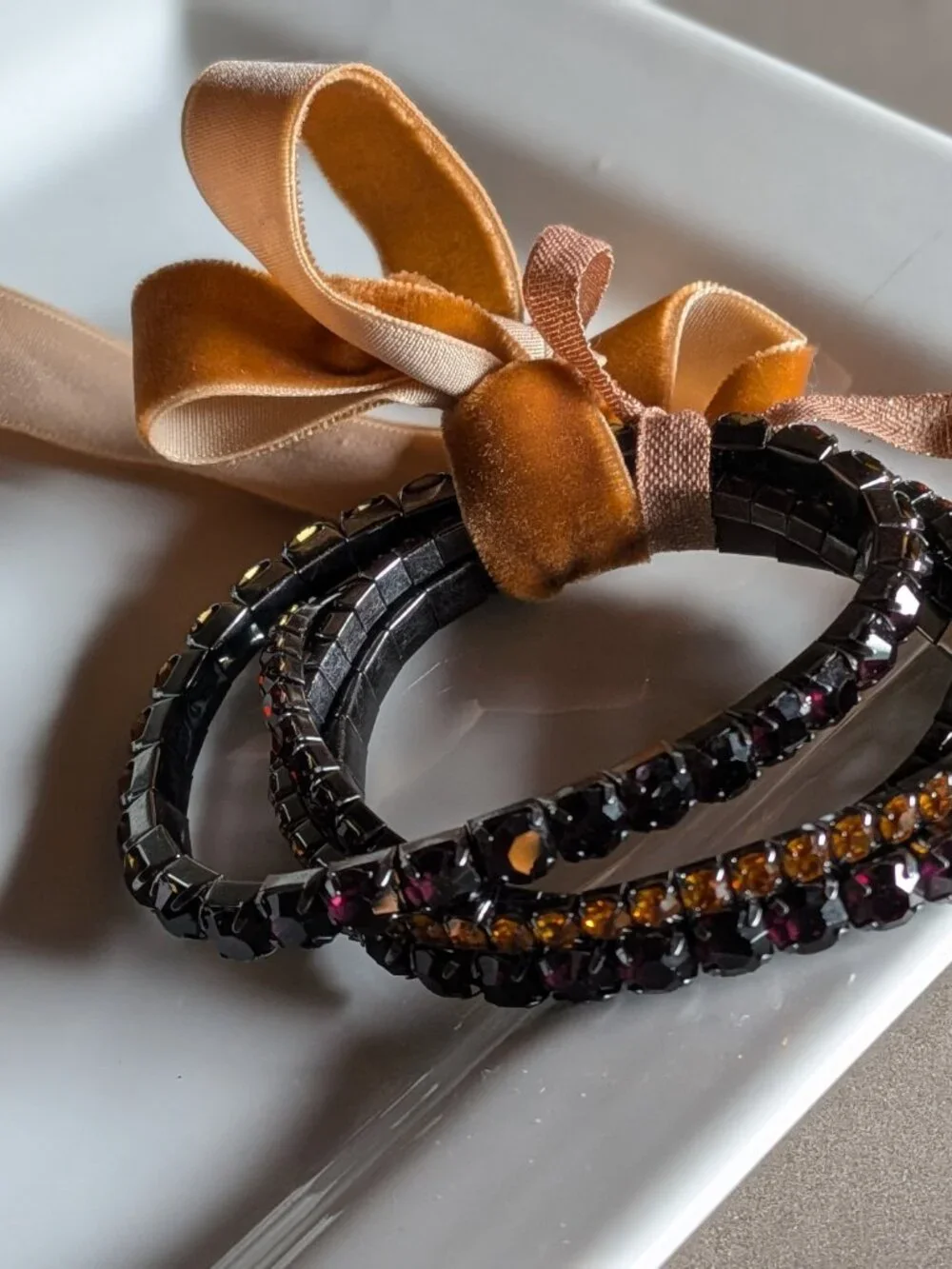 Zara Pack of Combined Elastic Rhinestone Bracelets